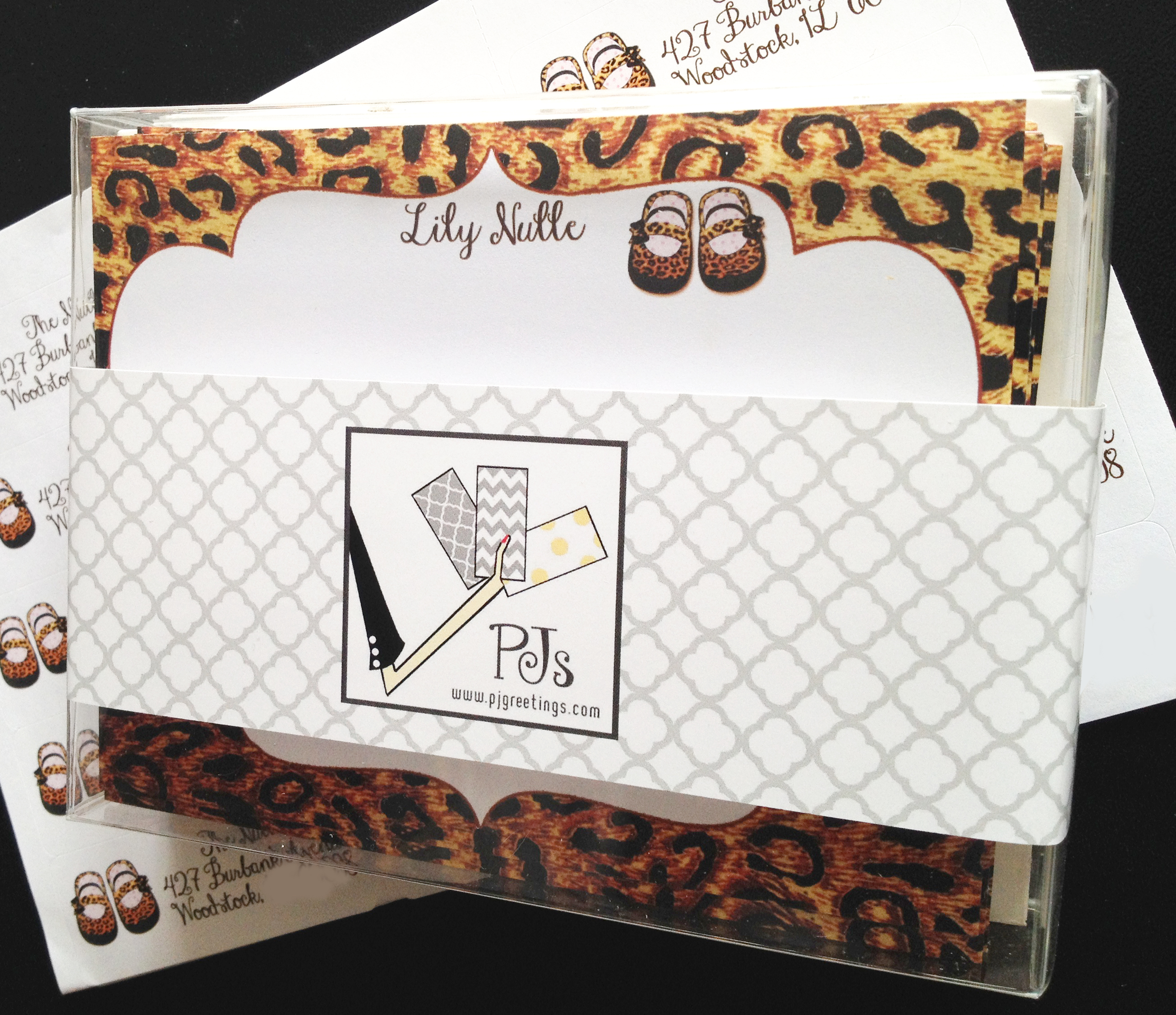 baby thank you cards and matching mailing labels